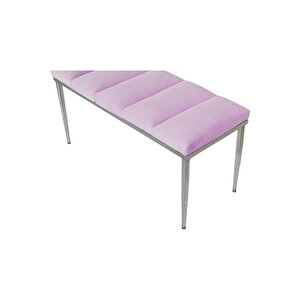 Vesta Silver Bench Luxery Metal Ayaklı Puf