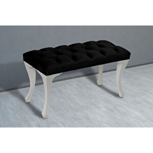 Classic Chester Model Kapitoneli Puf,bench Siyah