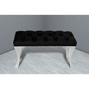 Classic Chester Model Kapitoneli Puf,bench Siyah