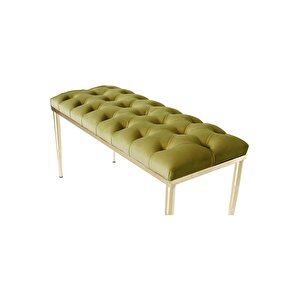 Bella Gold Bench Kapitoneli Chester Model Puf