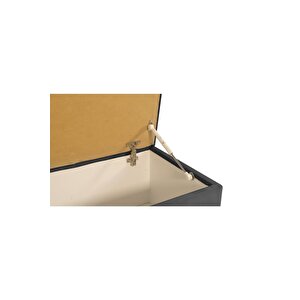Vetra V2 Sandıklı Puf -  Gri Dilimli Model Sandıklı Bench Puf - Sandıklı Yatak Ucu Bankı