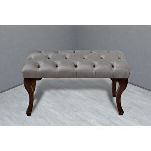 Classic Chester Model Kapitoneli Puf,bench Krem Krem