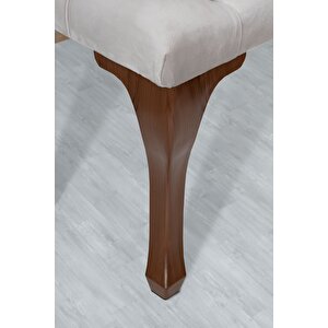 Classic Chester Model Kapitoneli Puf,bench Krem Krem