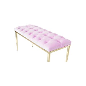 Bella Gold Bench Kapitoneli Chester Model Puf