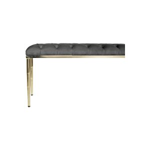 Bella Gold Bench Kapitoneli Chester Model Puf