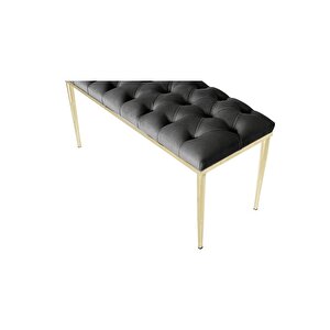 Bella Gold Bench Kapitoneli Chester Model Puf