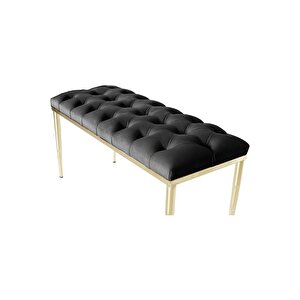 Bella Gold Bench Kapitoneli Chester Model Puf