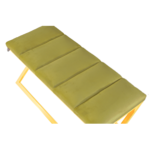 Varcera Gold Sliced Bench Çapraz Metal Ayaklı Dilimli Model Puf