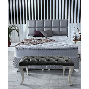 Classic Chester Model Kapitoneli Puf,bench Gri Gri