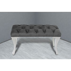 Classic Chester Model Kapitoneli Puf,bench Gri Gri