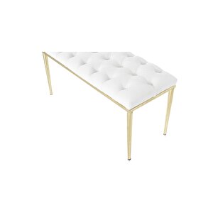 Bella Gold Bench Kapitoneli Chester Model Puf
