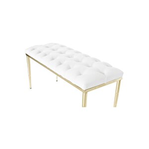 Bella Gold Bench Kapitoneli Chester Model Puf