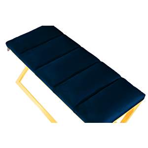 Varcera Gold Sliced Bench Çapraz Metal Ayaklı Dilimli Model Puf