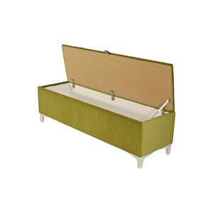 Vetra V2 Sandıklı Puf -  Hardal Dilimli Model Sandıklı Bench Puf - Sandıklı Yatak Ucu Bankı