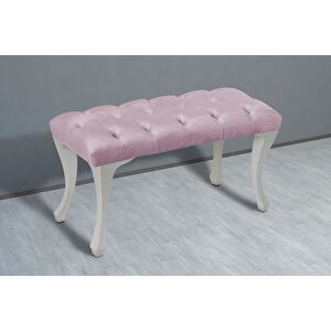 Classic Chester Model Kapitoneli Puf,bench Pembe