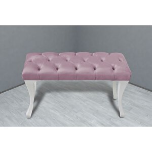Classic Chester Model Kapitoneli Puf,bench Pembe