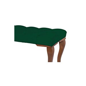 Gazzini Classic Lükens Gürgen Ayak Chester Model Kapitoneli Puf Bench - Ceviz Ayak