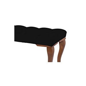 Gazzini Classic Lükens Gürgen Ayak Chester Model Kapitoneli Puf Bench - Ceviz Ayak