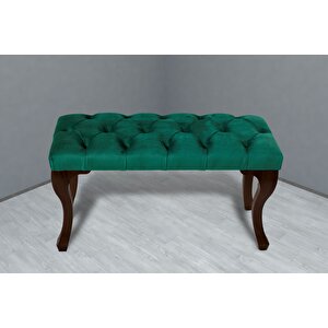 Classic Chester Model Kapitoneli Puf,bench Yeşil