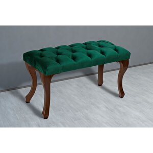 Classic Chester Model Kapitoneli Puf,bench Yeşil