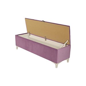 Vetra V2 Sandıklı Puf -  Pembe Dilimli Model Sandıklı Bench Puf - Sandıklı Yatak Ucu Bankı