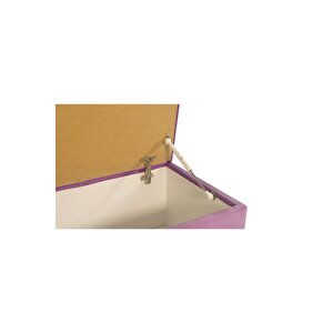 Vetra V2 Sandıklı Puf -  Pembe Dilimli Model Sandıklı Bench Puf - Sandıklı Yatak Ucu Bankı