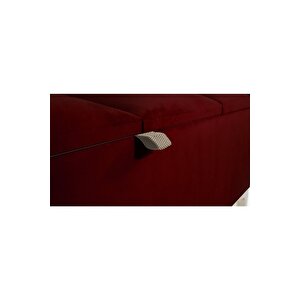 Vetra V2 Sandıklı Puf -  Bordo Dilimli Model Sandıklı Bench Puf - Sandıklı Yatak Ucu Bankı