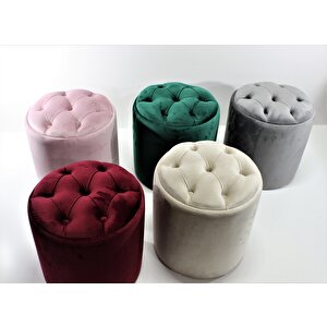 Puffy Puf Chester Model Yuvarlak Puf- Makyaj Masası Pufu