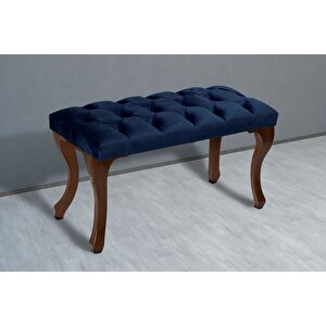 Classic Chester Model Kapitoneli Puf,bench Mavi