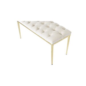 Bella Gold Bench Kapitoneli Chester Model Puf