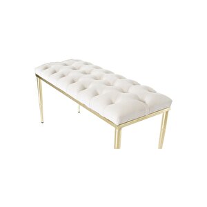 Bella Gold Bench Kapitoneli Chester Model Puf