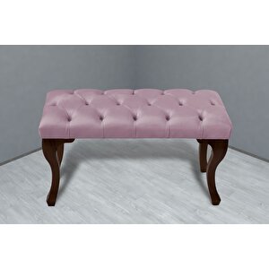 Classic Chester Model Kapitoneli Puf,bench Pembe