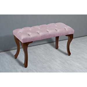 Classic Chester Model Kapitoneli Puf,bench Pembe