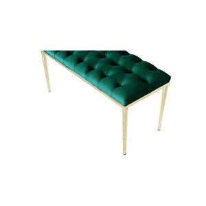 Bella Gold Bench Kapitoneli Chester Model Puf