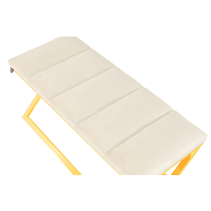 Varcera Gold Sliced Bench Çapraz Metal Ayaklı Dilimli Model Puf