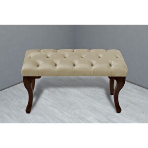 Classic Chester Model Kapitoneli Puf,bench Sarı
