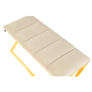 Varcera Gold Sliced Bench Çapraz Metal Ayaklı Dilimli Model Puf