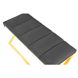 Varcera Gold Sliced Bench Çapraz Metal Ayaklı Dilimli Model Puf