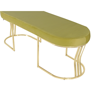 Viego Gold Smooth Bench Lüks Metal Gold Ayak, Chester Model Yatak Ucu Puf