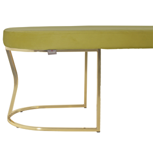 Viego Gold Smooth Bench Lüks Metal Gold Ayak, Chester Model Yatak Ucu Puf