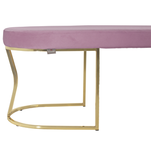 Viego Gold Smooth Bench Lüks Metal Gold Ayak, Chester Model Yatak Ucu Puf