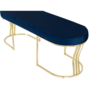 Viego Gold Smooth Bench Lüks Metal Gold Ayak, Chester Model Yatak Ucu Puf