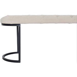 Elisse Puf Metal Ayaklı Kapitoneli Model Oval Bench