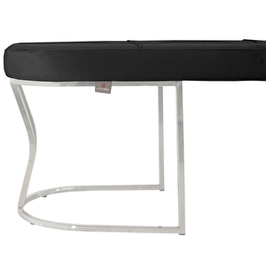 Viego Silver Exclusive Bench Lüks Metal Gümüş Ayak, Chester Model Yatak Ucu Puf