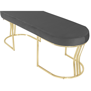 Viego Gold Smooth Bench Lüks Metal Gold Ayak, Chester Model Yatak Ucu Puf