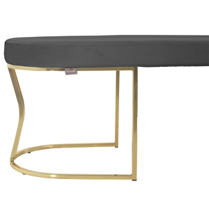Viego Gold Smooth Bench Lüks Metal Gold Ayak, Chester Model Yatak Ucu Puf