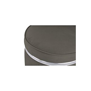 Zerafet Silver Kaplama Luxery Puf, Pofuduk Puf, Makyaj Koltuğu