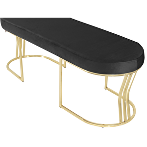 Viego Gold Smooth Bench Lüks Metal Gold Ayak, Chester Model Yatak Ucu Puf