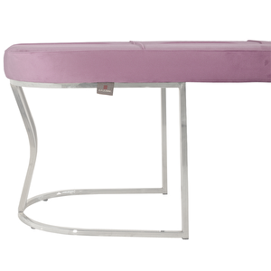 Viego Silver Exclusive Bench Lüks Metal Gümüş Ayak, Chester Model Yatak Ucu Puf