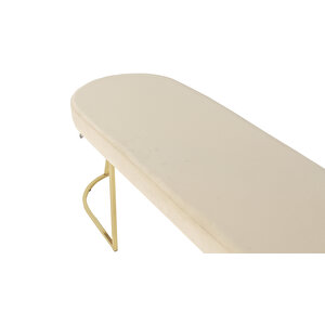 Viego Gold Smooth Bench Lüks Metal Gold Ayak, Chester Model Yatak Ucu Puf